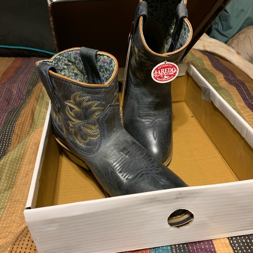 Blue leather Laredo Dan Post boots